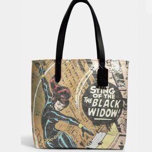 NWT Coach x Marvel Black Widow Tote Bag
